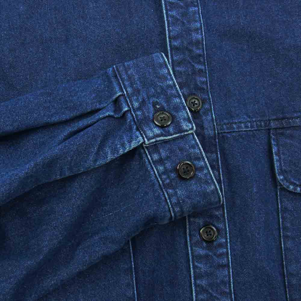 WTAPS ダブルタップス 22AW 222WVDT-SHM01 WCPO 01/LS/COTTON.DENIM ダブルシーピーオー ロングスリーブ コットン デニム シャツ インディゴブルー系 03【美品】【中古】