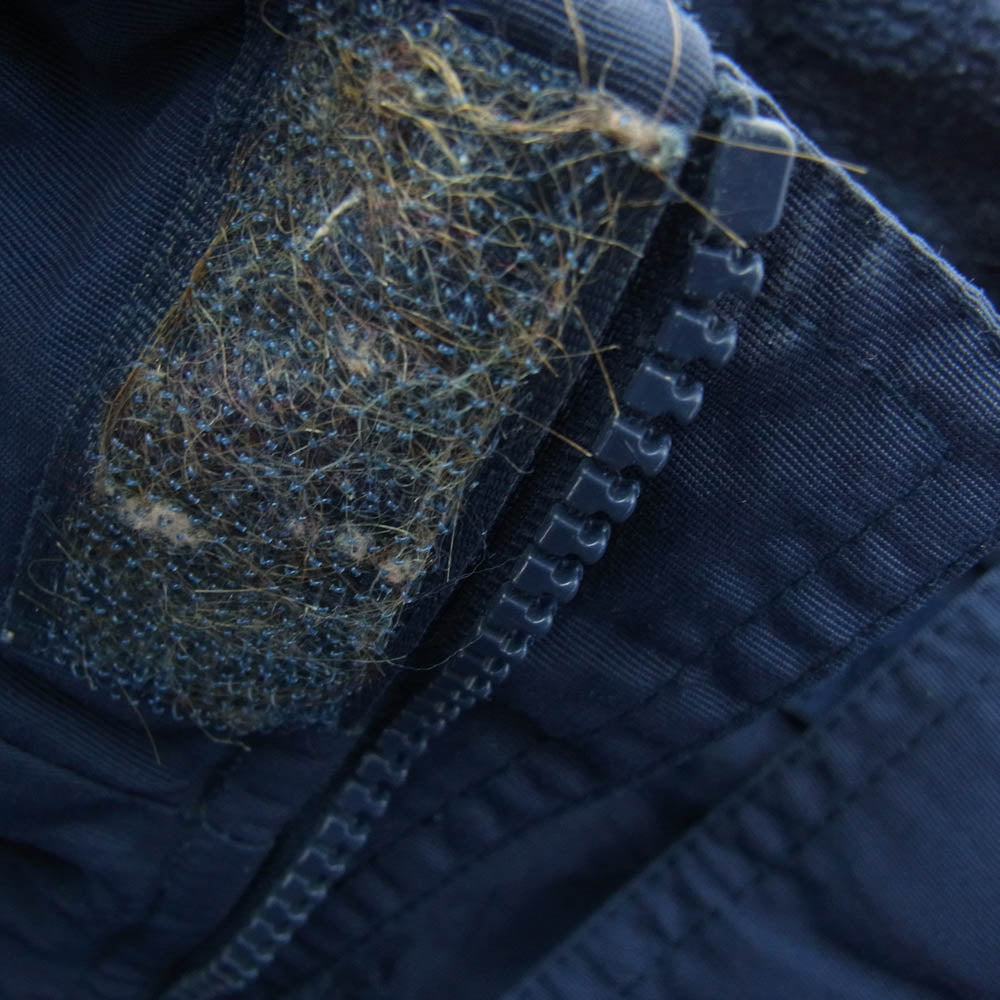 FRED PERRY フレッドペリー ライン 袖ワッペン ロゴ刺繍 ジップアップ ブルゾン ジャケット ネイビー系 M【中古】