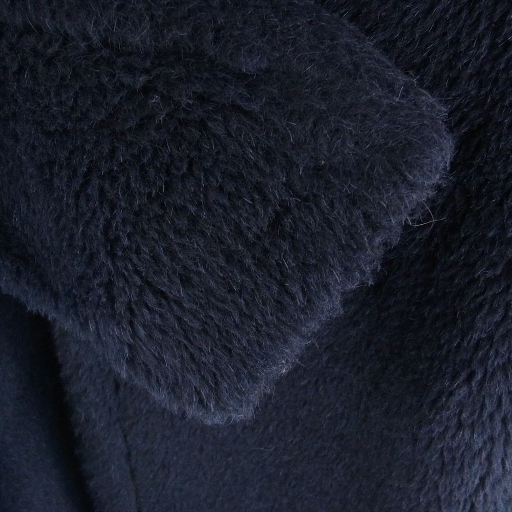 MAX MARA マックスマーラ 101615036 TEDDY BEAR ICON COAT テディベア ロング ボア コート ネイビー系 S【中古】