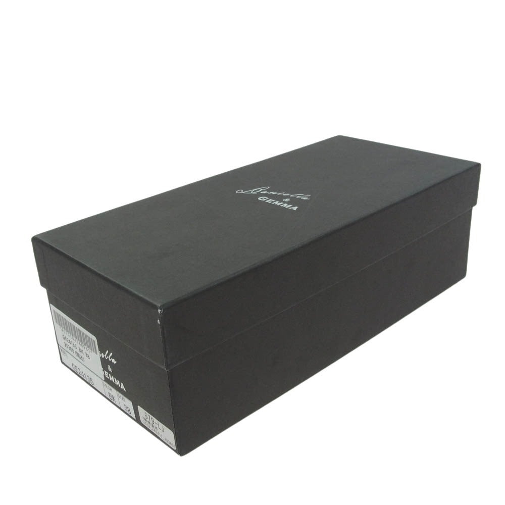 ダニエラアンドジェマ GE24135 スクエアトゥ ギャザー バレエシューズ ブラック系 38【極上美品】【中古】