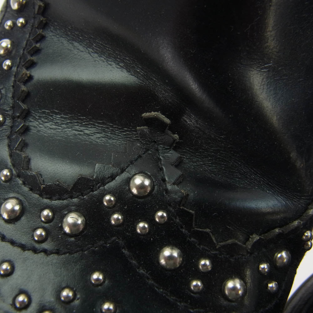 CHURCH'S チャーチ イタリア製 KETSBY MET ケツビー メット スタッズ サイドゴア ブーツ ブラック系 37.5【中古】