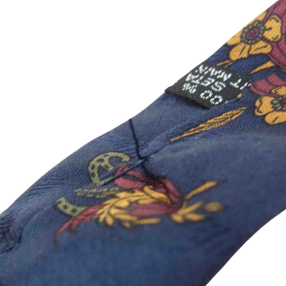Christian Dior クリスチャンディオール MONSIEUR シルク 100% 総柄 ネクタイ ネイビー系【中古】