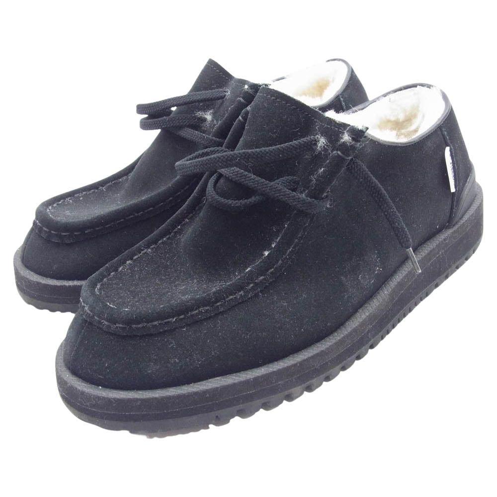 SUICOKE スイコック DYS-Mwpab ムートン モカシンシューズ ブラック