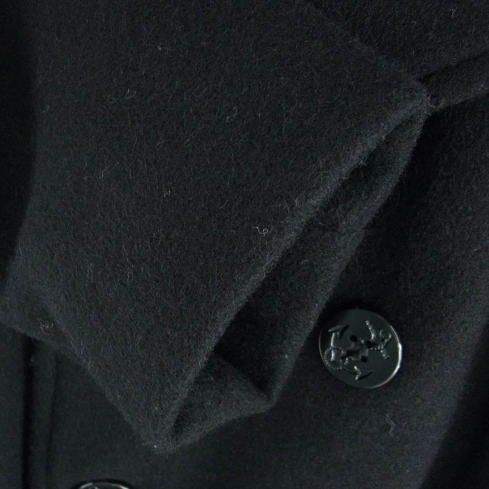 schott ショット 714US LONG MELTON PEACOAT ロング ウール メルトン ピーコート ブラック系 L【中古】
