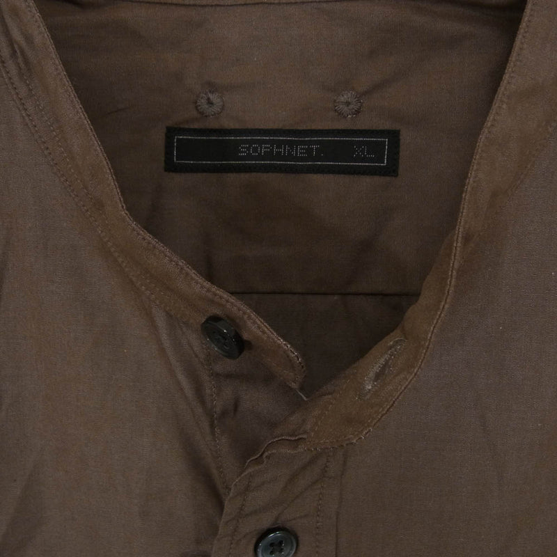 SOPHNET. ソフネット SOPH-242020 BAND COLLAR SHIRT バンド カラー