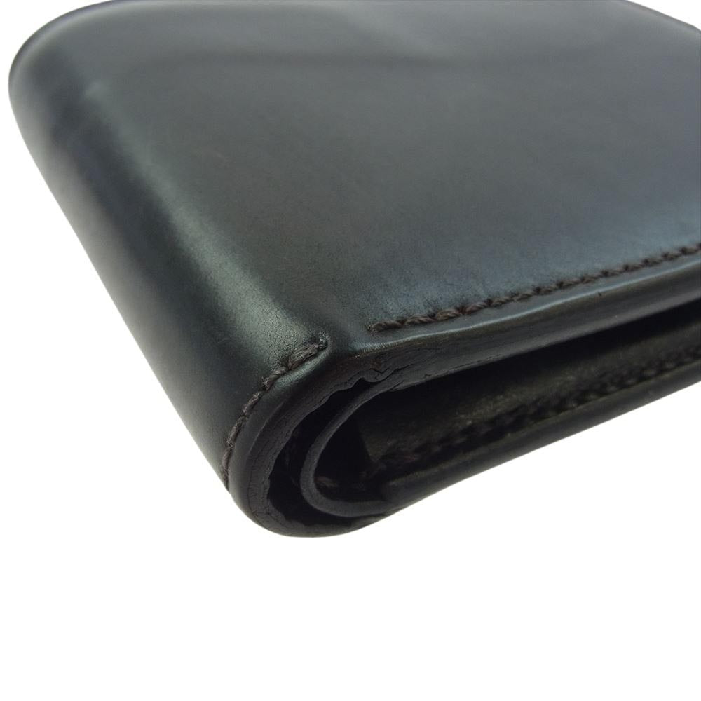 WILDSWANS ワイルドスワンズ GROUNDER グラウンダー レザー ウォレット 二つ折り 財布 ブラック系【中古】