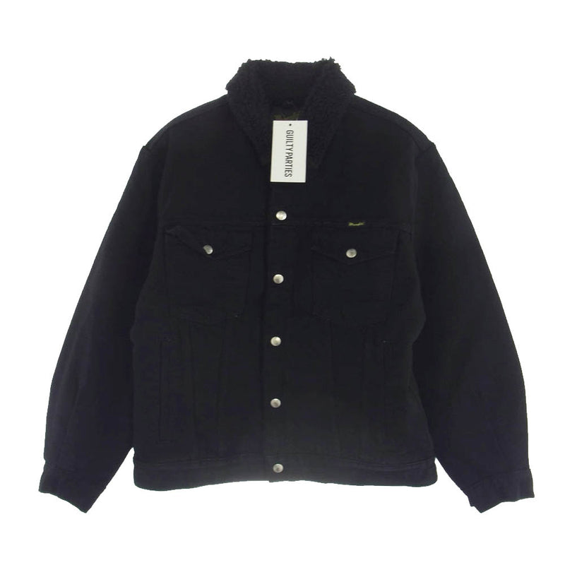 WACKO MARIA ワコマリア WRANGLER DENIM TRUCKER JACKET ラングラー デニム トラッカージャケット  ボアジャケット ブラック系 S【新古品】【未使用】【中古】