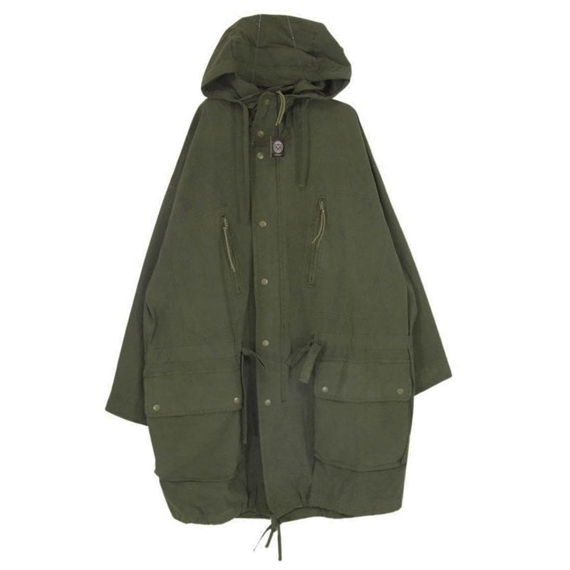 PORTER CLASSIC ポータークラシック PC-015-1591-52-03 SUPER NYLON STRETCH COAT OLIVE  スーパー ナイロン ストレッチ ミリタリー コート カーキ系 S【極上美品】【中古】