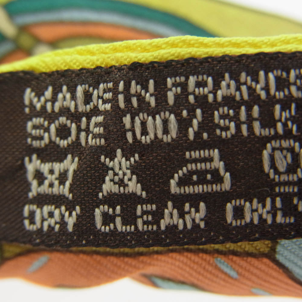 HERMES エルメス シルク スカーフ バッグ スカーフ ツイリー バレリーナ イエロー系【中古】