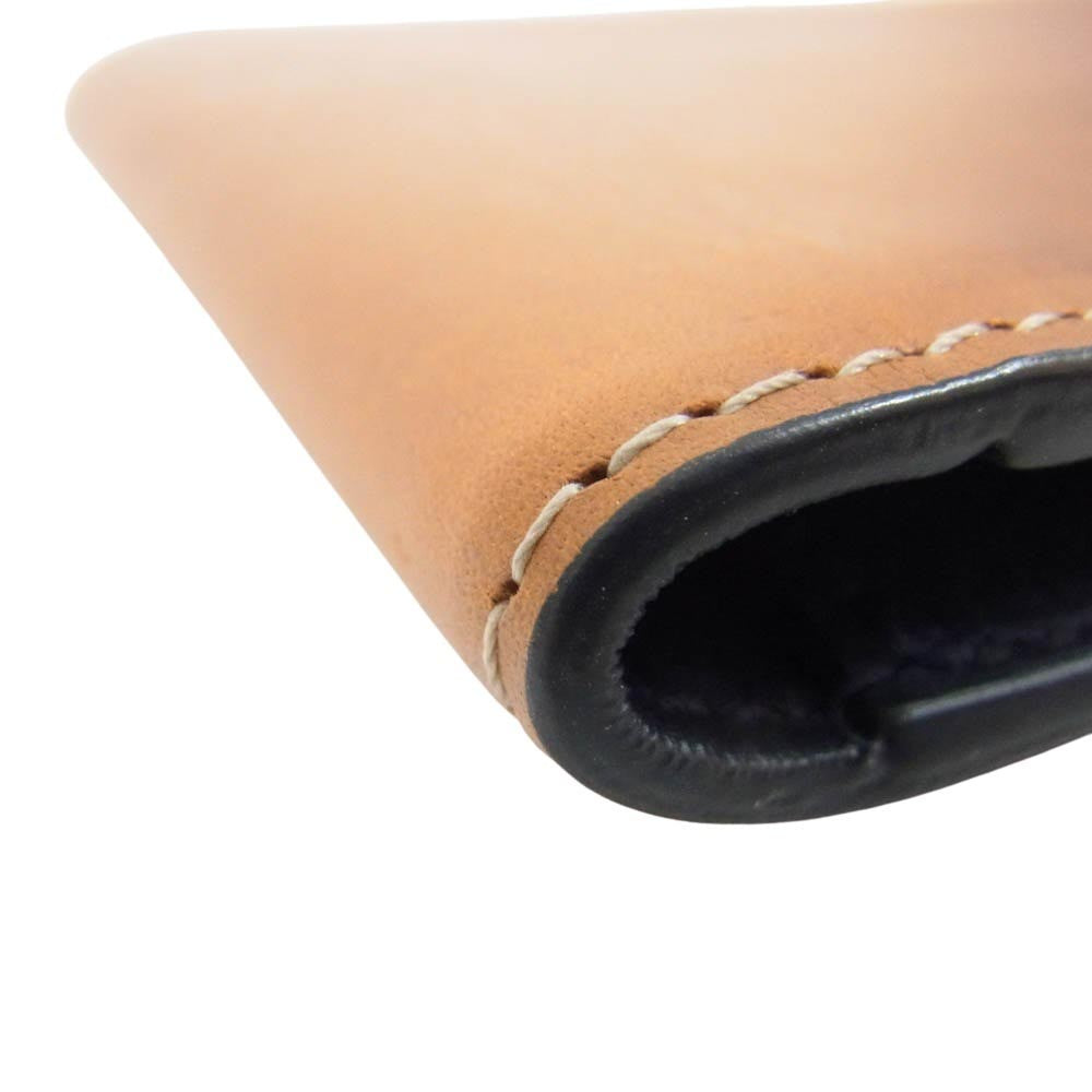 DENHAM デンハム 二つ折り バイカラー レザー ウォレット ブラウン系【中古】