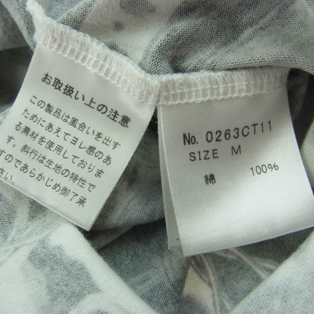 HYSTERIC GLAMOUR ヒステリックグラマー 0263CT11 ヒスガール バラ プリント 総柄 Tシャツ 半袖 ホワイト系 M【中古】
