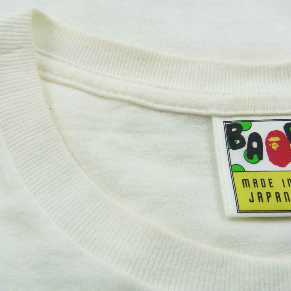 A BATHING APE アベイシングエイプ COLOR CAMO BY BATHING TEE カラー カモ 大猿 プリント Tシャツ 半袖 ホワイト系 S【中古】
