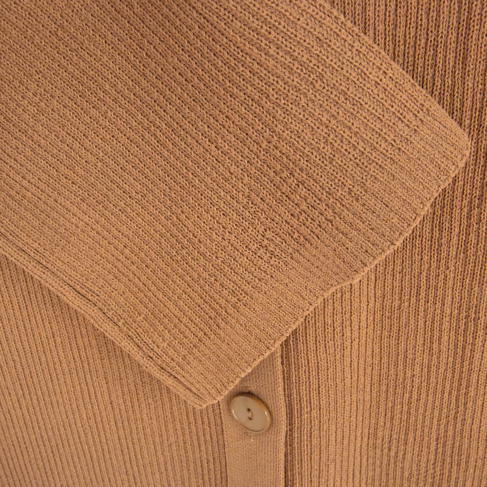 タン TN24SS004 MATT RIBED 2PIECE CARDIGAN タンクトップ スリーブ カーディガン ブラウン系 F【極上美品】【中古】