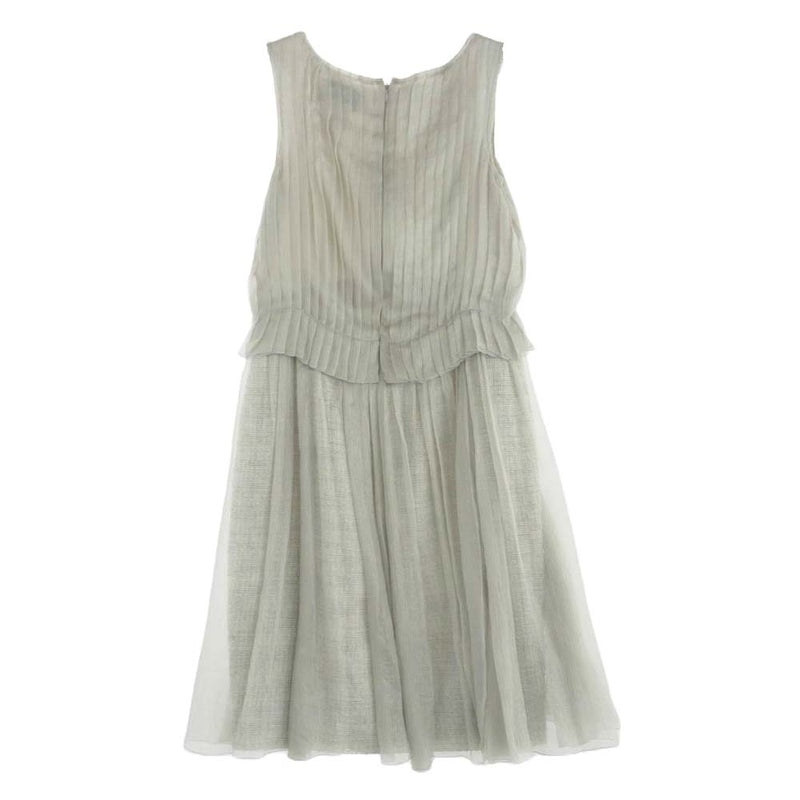 CHANEL グレー系ツイードワンピース