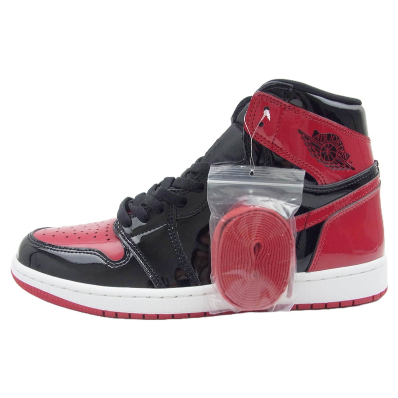 NIKE ナイキ 555088-063 Nike Air Jordan 1 High OG Patent Bred ナイキ エアジョーダン1 ハイ  OG パテント ブレッド スニーカー ブラック系 レッド系 27.5cm【新古品】【未使用】【中古】