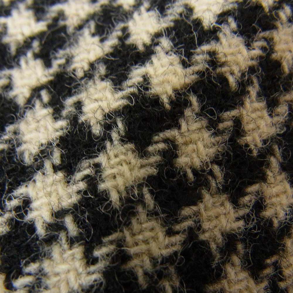 ANATOMICA アナトミカ HAND FRINGE TIE HOUNDSTOOTH ウール ハウンドトゥース ウール100% 千鳥格子 ネクタイ ブラック系【美品】【中古】