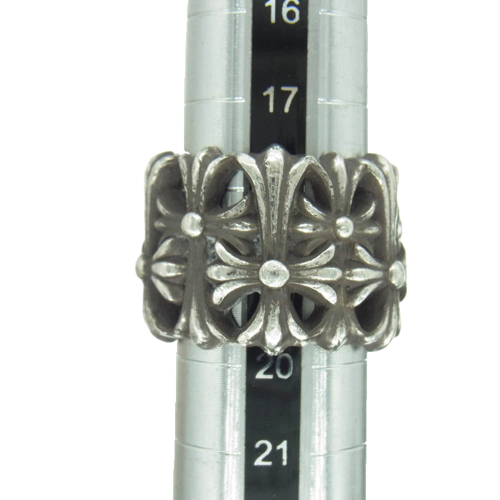 CHROME HEARTS クロムハーツ(原本無) CEMETERY セメタリー クロス リング 19号【中古】