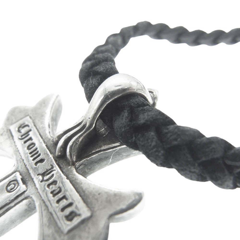 CHROME HEARTS クロムハーツ(原本無) CH CRS SML BC スモール CHクロス レザーブレイド Wボロチップ ネックレス【中古】