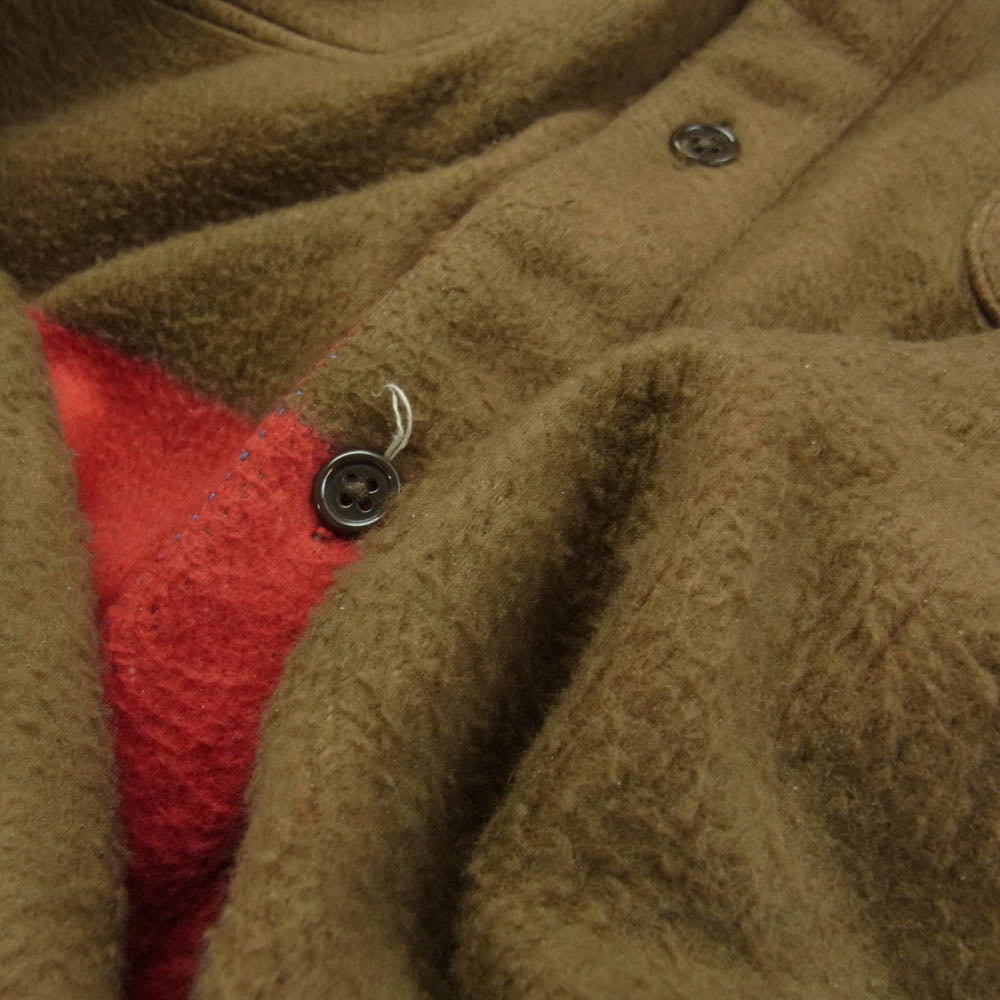 Nigel Cabourn ナイジェルケーボン 8039-00-10010 BLANKET REVERSIBLE FLANNEL SHIRT ブランケット リバーシブル 長袖 シャツ ブラウン系 レッド系 46【中古】