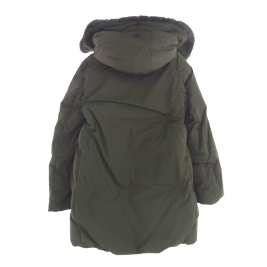WOOLRICH ウールリッチ SLOBE IENA PUFFYPARKA スローブイエナ別注 ファー フード ダウンコート ダウンジャケット XS カーキ系 XS【中古】