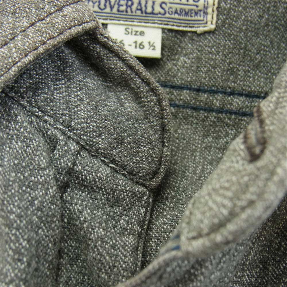 Buzz Rickson's バズリクソンズ M23003 MOCK TWIST CHAMBRAY WORK SHIRT モックツイスト 杢シャンブレー 長袖シャツ グレー系 16-16.5【中古】