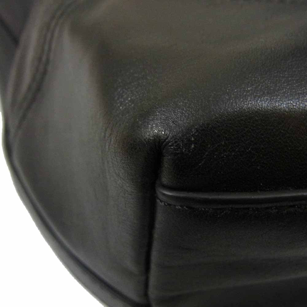 COACH コーチ K1677-F57566 シグネチャー レザー トート バッグ ブラック系【中古】