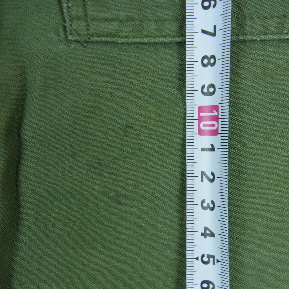 ミリタリー U.S.ARMY コットン ベイカー パンツ og107 サイドアジャスター有 グリーン系 M【中古】