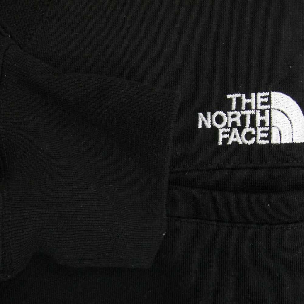 THE NORTH FACE ノースフェイス NT11832 SQUARE LOGO CREW スクエアロゴ クルー スウェット ブラック系 L【中古】