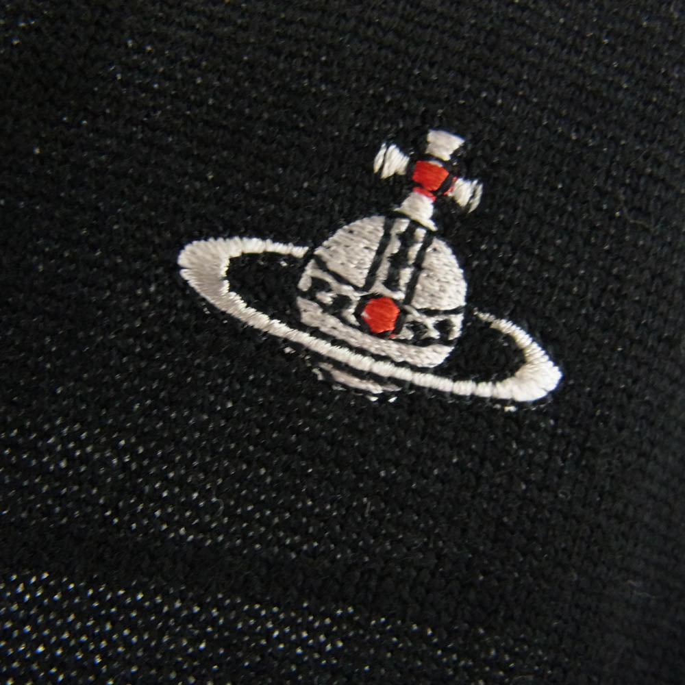 Vivienne Westwood ヴィヴィアンウエストウッド 16-12-102004 REDLABEL レッドレーベル オーブ刺繍 サイドスリット ドレープ ウール ロング カーディガン ブラック系 M【中古】