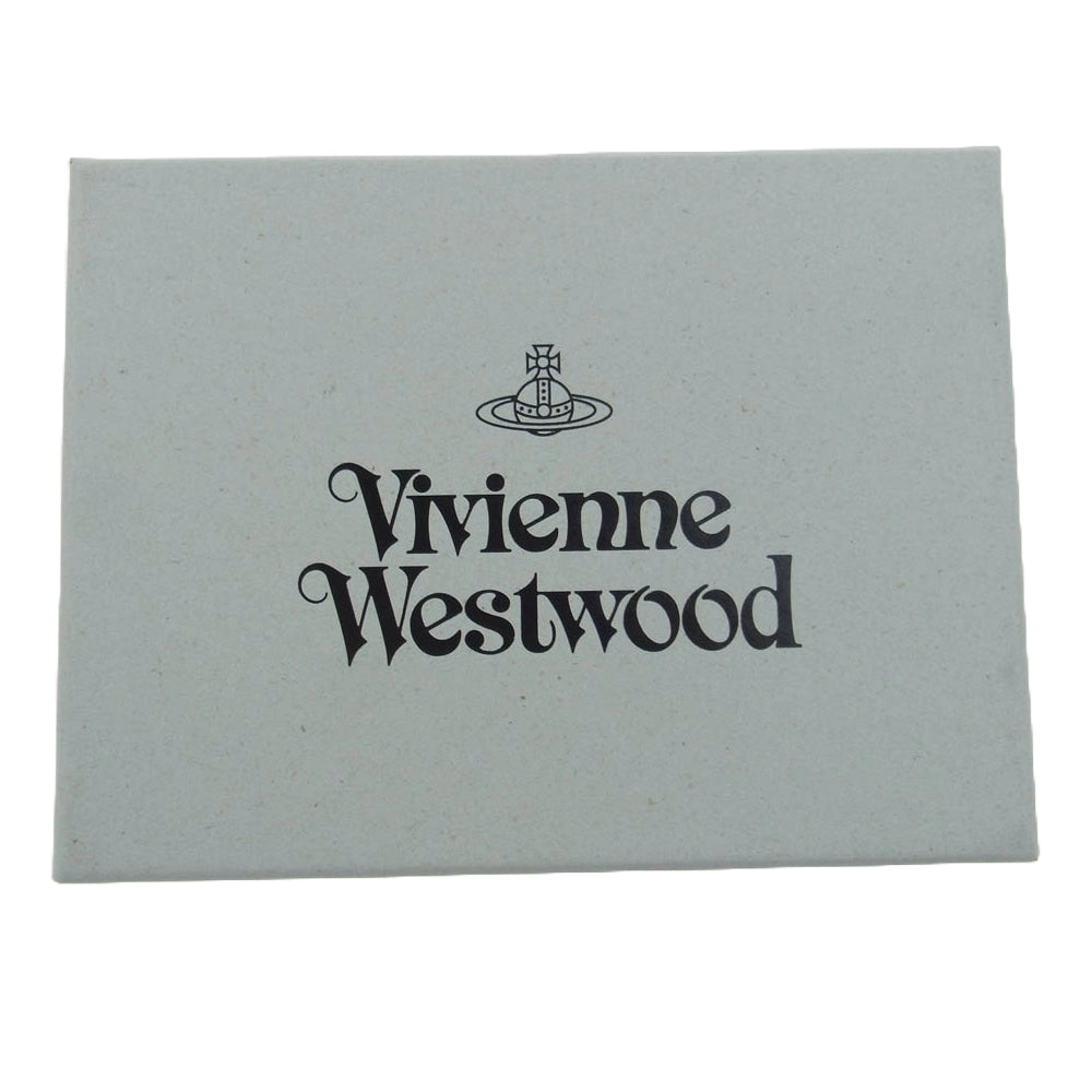 Vivienne Westwood ヴィヴィアンウエストウッド DIAMANTE ORB SMALL FRAME WALLET ディアマンテ オーブ ハート 3つ折り 財布 ブラック系【中古】