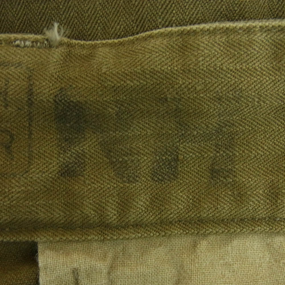ヴィンテ-ジ 60s french army フランス軍 後期 M-47 パンツ カーキ系 35【中古】