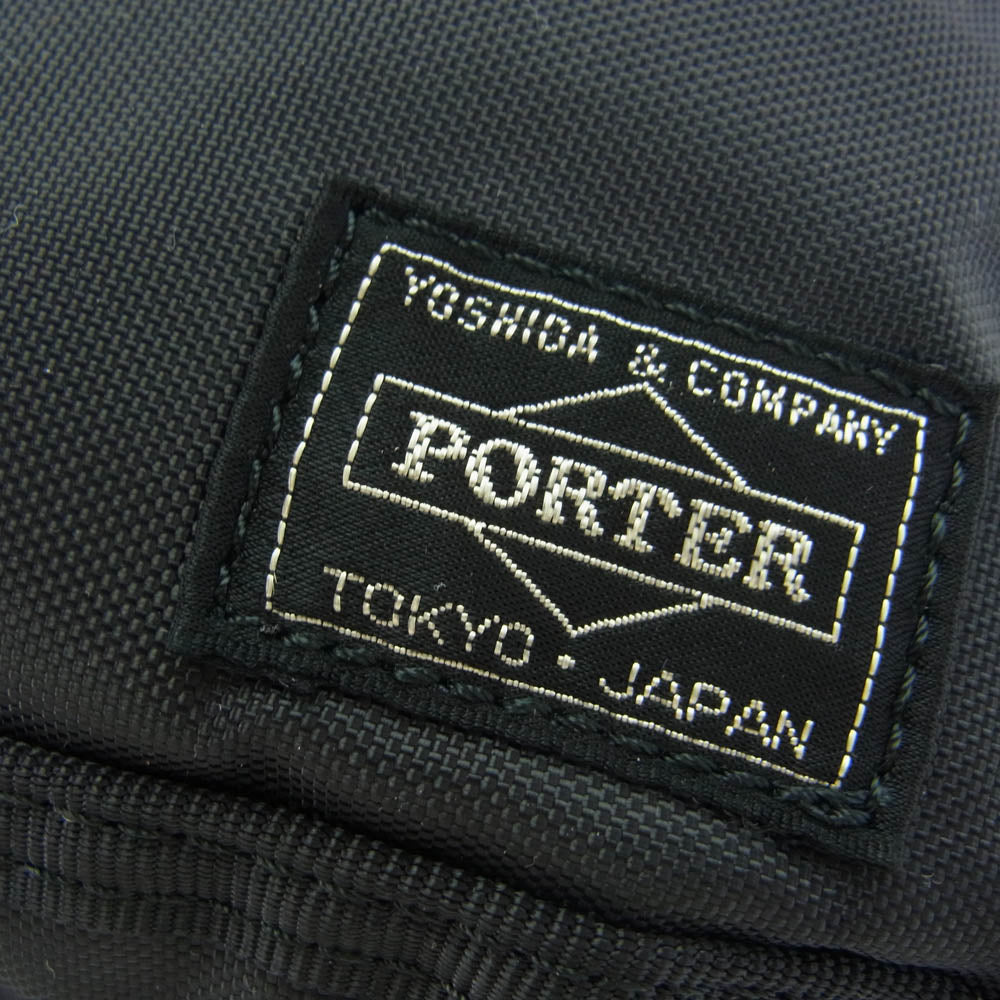 PORTER ポーター FLASH WAIST BAG フラッシュ ウエストバッグ ボディバッグ ブラック系【美品】【中古】