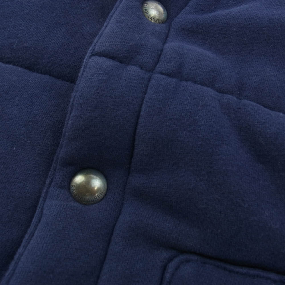 POLO RALPH LAUREN ポロ・ラルフローレン スウェット 中綿 ベスト ネイビー系 S【中古】