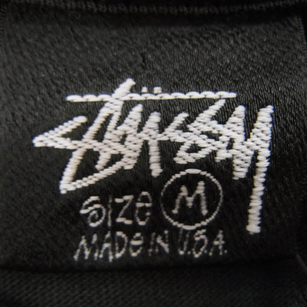 STUSSY ステューシー USA製 PEACE HAND PIGMENT DYED TEE ピース ハンド ピグメント ダイ Tシャツ ブラック系 M【中古】