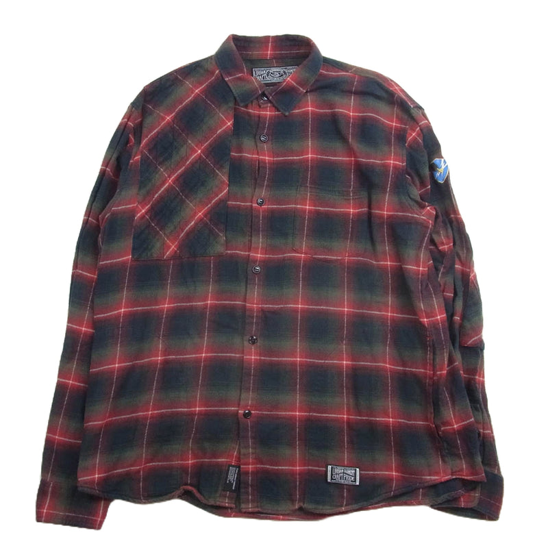 NEIGHBORHOOD ネイバーフッド 091BENH-SHM09 09SS OWEN/C-SHIRT.LS 長袖 チェック シャツ レッド系  L【中古】