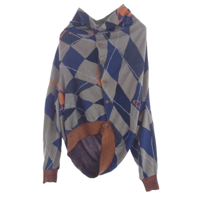 ヴィヴィアンウエストウッドマン　　美品✨変形ハーレクイン オーブ　カーディガン ヴィヴィアンウエストウッドマン 美品✨変形ハーレクイン オーブ