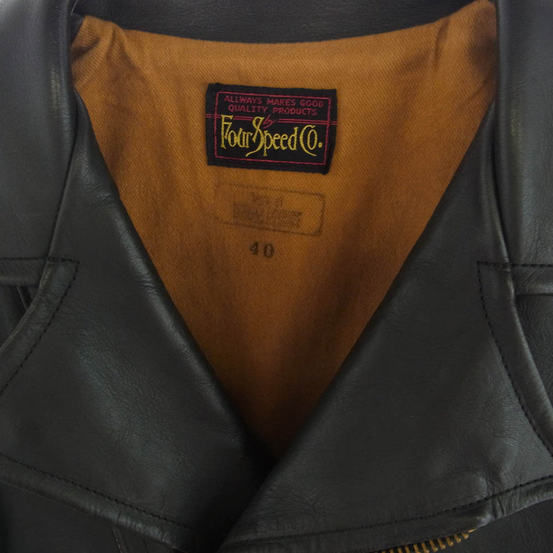フォースピード ダブルライダース レザー ジャケット ブラック系 40