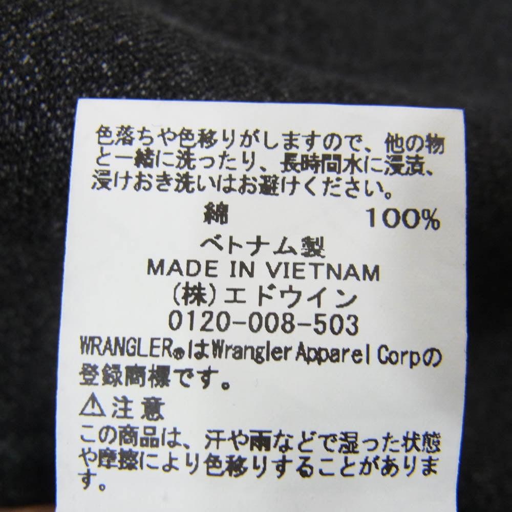 アンフォロー WS0189 FOLL フォル WRANGLER ラングラー ダブルニー ワイド デニムパンツ ジーンズ ブラック系 M【中古】