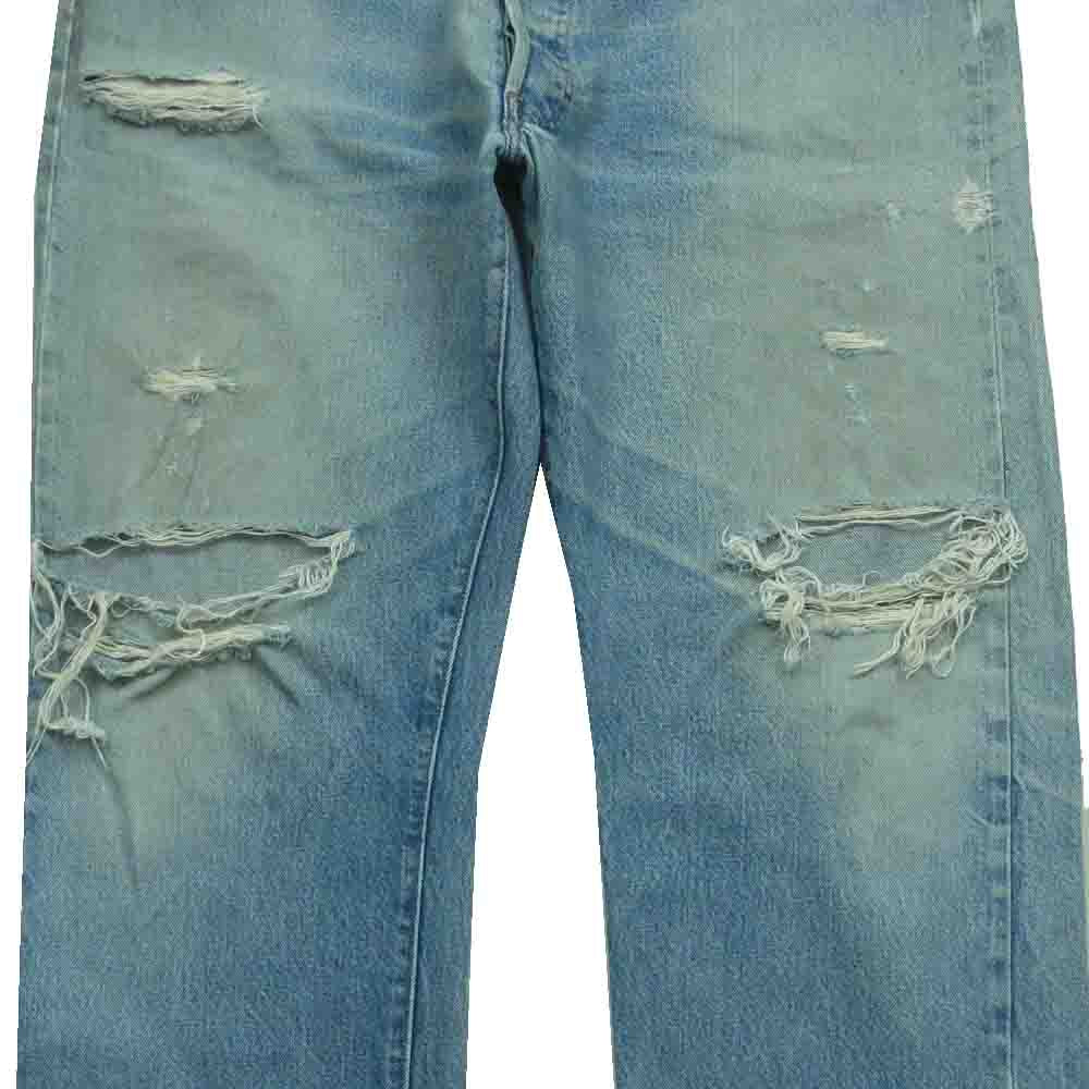 Levi's リーバイス 80s ヴィンテージ 501 RED LINE 赤耳 裏刻印 524 ボタン フライ ストレート デニム パンツ インディゴブルー系 W40 L33【中古】