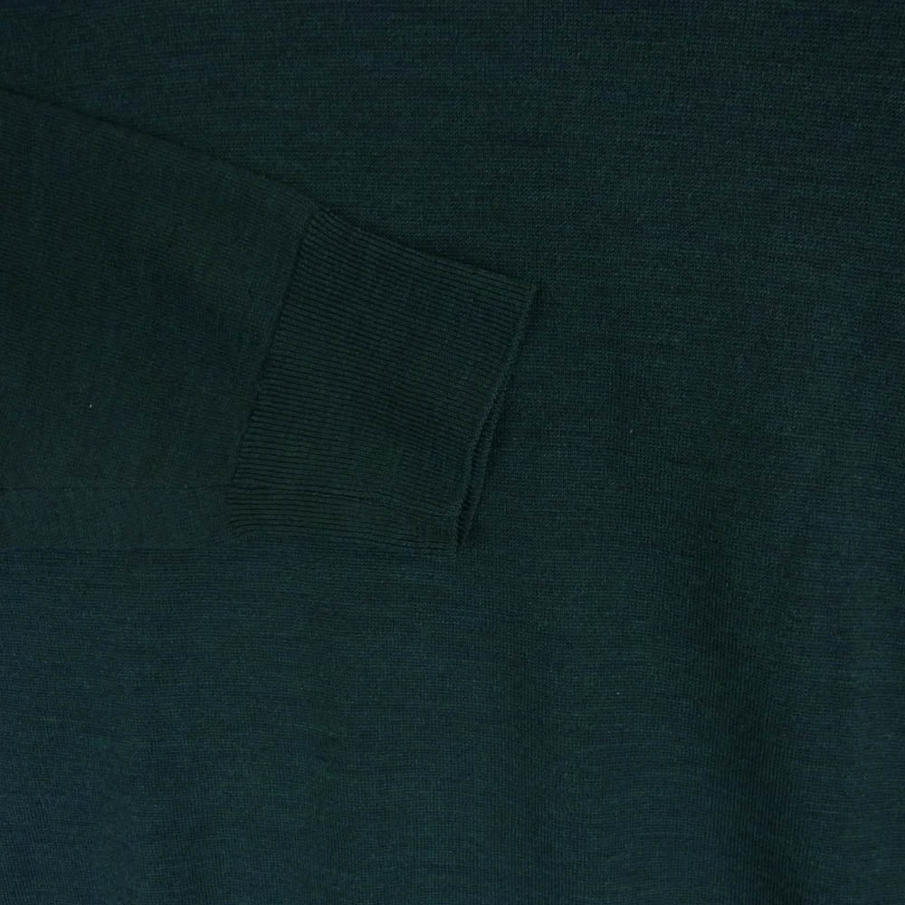 JOHN SMEDLEY ジョンスメドレー 英国製 ウール クルーネック ニット セーター ダークグリーン系 M【中古】