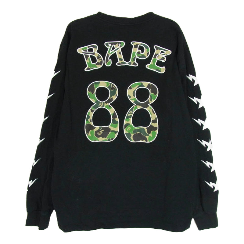 アベイシングエイプ APE 長袖シャツ 総柄 XL ブラック 0118 アベイシングエイプ APE 長袖シャツ 総柄 XL ブラック 0118