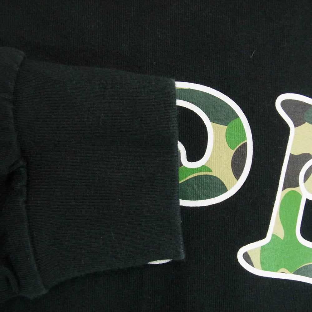 A BATHING APE アベイシングエイプ ABC CAMO BAPE 88 L/S Tee 長袖 ロングスリーブ Tシャツ ブラック系 L【中古】