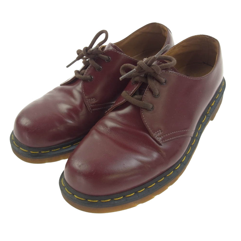 COMME des GARCONS HOMME DEUX コムデギャルソンオムドゥ × Dr. Martens ドクターマーチン イングランド製  3ホール ドレス シューズ レッド系 UK9【中古】