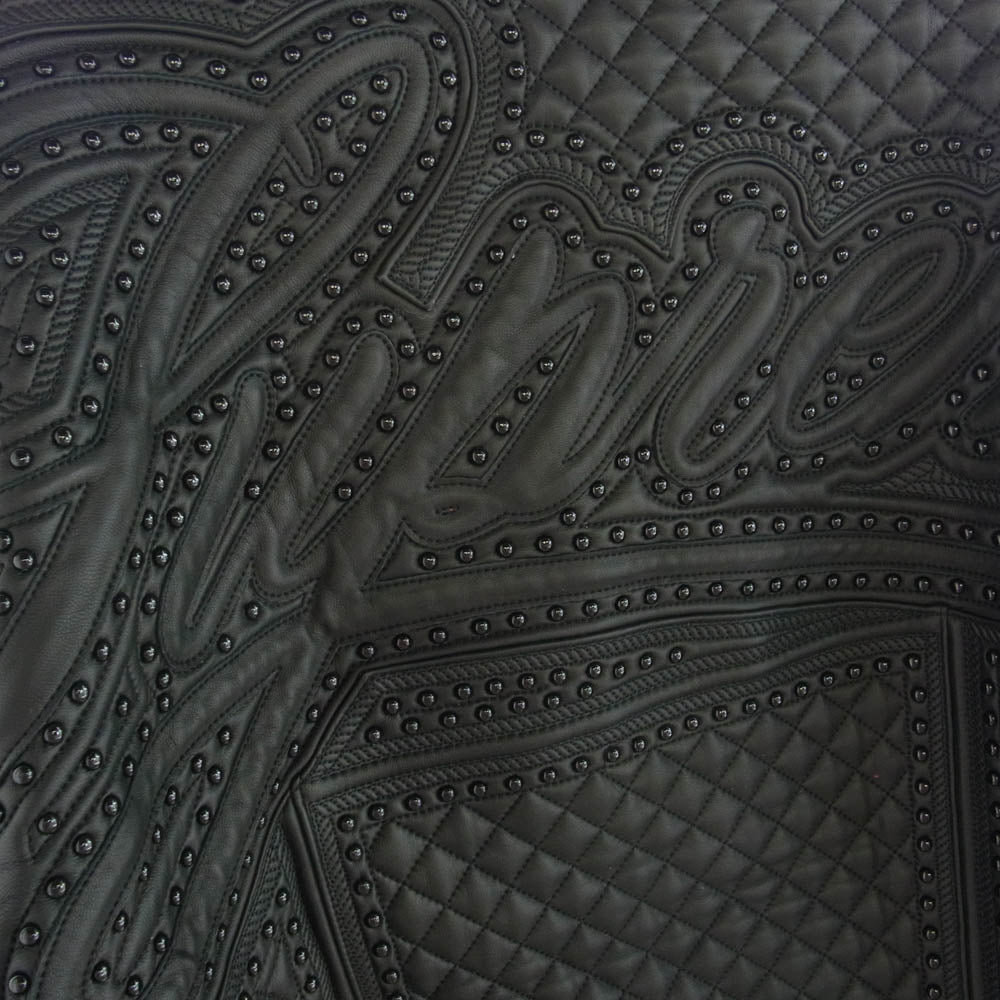 Supreme シュプリーム 22AW Studded Quilted Leather Jacket スタッド キルテッド レザー ジャケット ラムスキンレザー スタッズ ブラック系 L【新古品】【未使用】【中古】