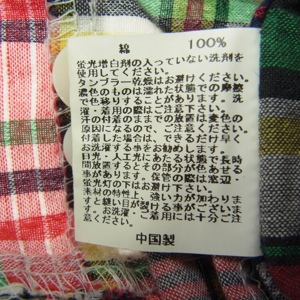 Brooks Brothers ブルックスブラザーズ 半袖 パッチワーク チェック柄 プルオーバー シャツ マルチカラー系 S【中古】
