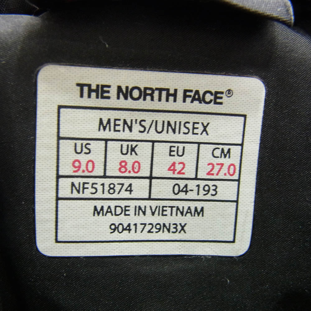 THE NORTH FACE ノースフェイス NF51874 Nuptse Bootie WP VI Short ヌプシ ブーティ ウォータープルーフ VI ショート ブーツ ブラック系 27cm【中古】