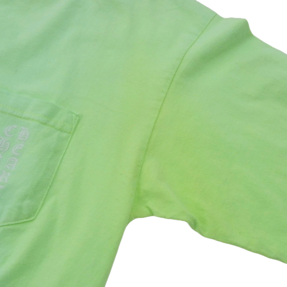 CHROME HEARTS クロムハーツ(原本無) Flame Sleeve L/S Tee フレイム 袖プリント 長袖Tシャツ カットソー ライトグリーン系 L【中古】