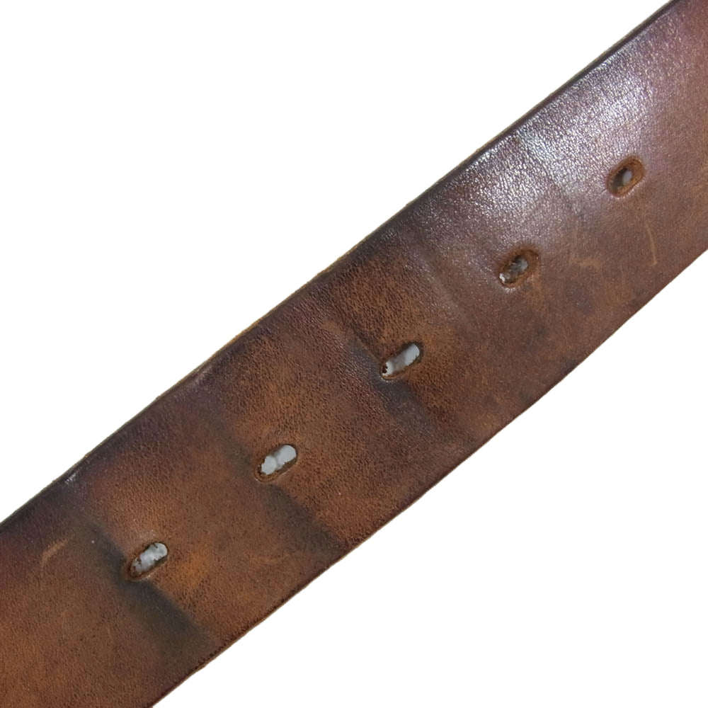 VISVIM ビズビム PLAIN BELT プレーン レザー ベルト ブラウン系 32【中古】