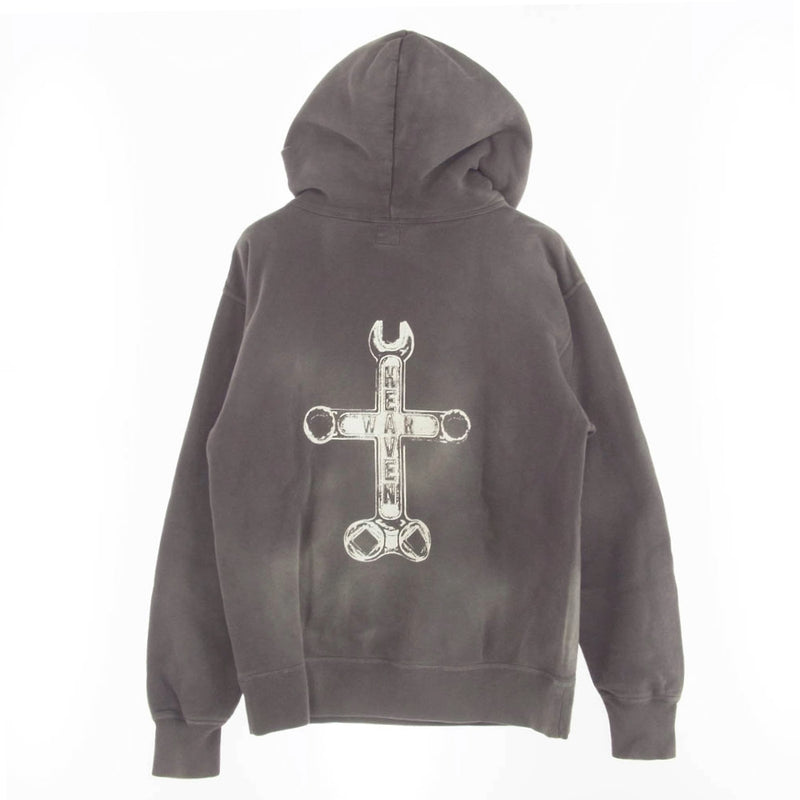 SAINT MICHAEL セントマイケル 21AW SM-A21-0000-036 HOODIE SPANNER フーディー スパナ プルオーバー  パーカー グレー系 M【中古】