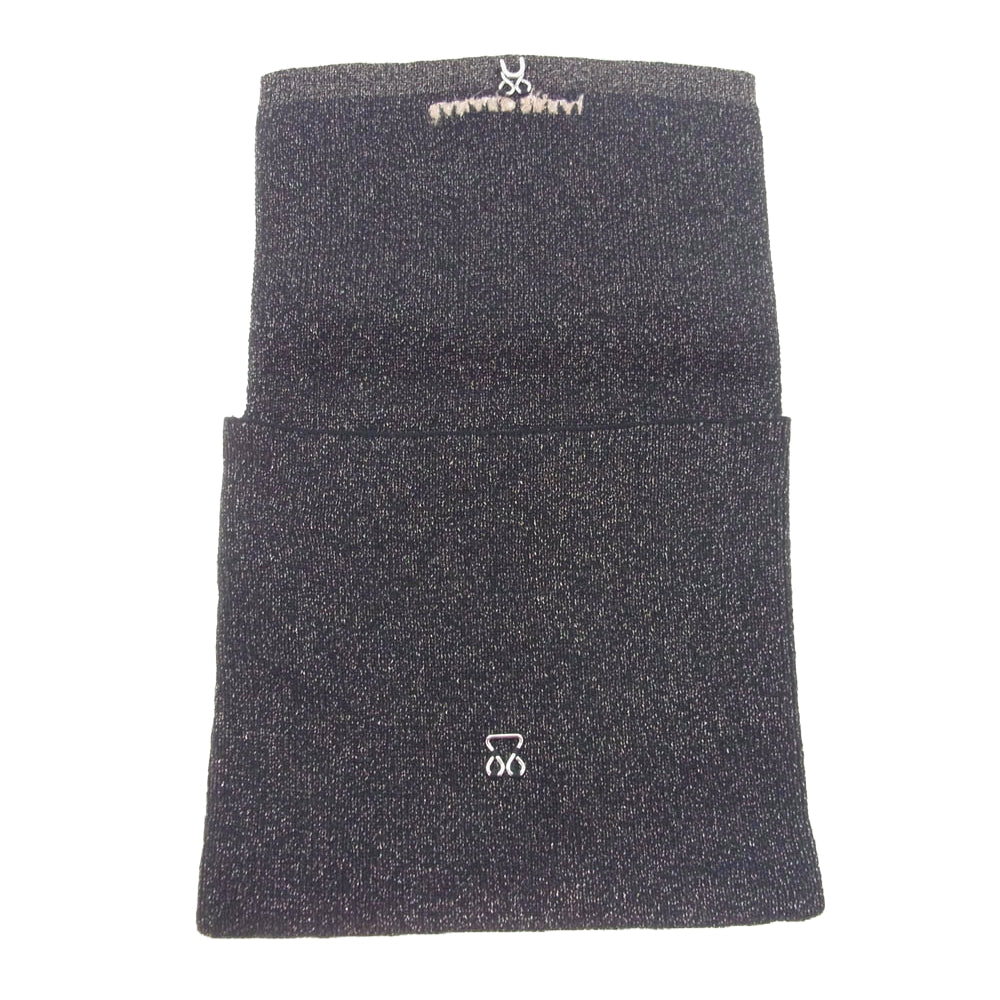 カナコサカイ RIBBED-KNIT CAMISOLE リブ ニット キャミソール ラメ ポーチ付き ブラック系 36【美品】【中古】